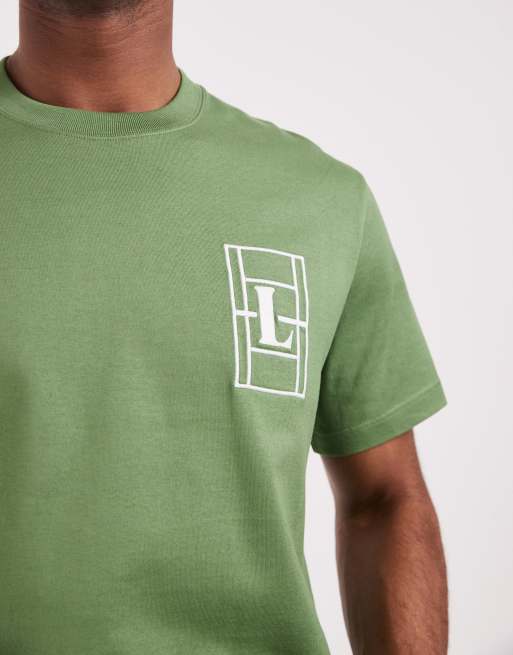 Lacoste - Grøn T-shirt med 'L'-logo i afslappet pasform, 3 af 5