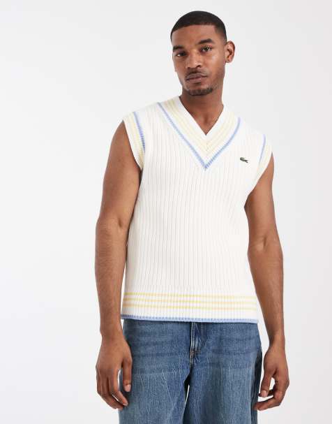 Lacoste - Grofgebreid hemdje in wit - view 1