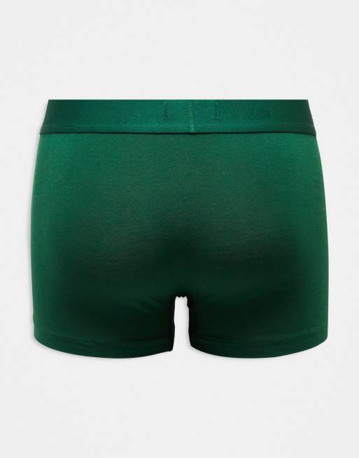 Lacoste – Gröna, blå, vita trunks med logga och stretch i bomull, 3-pack, 2 av 4