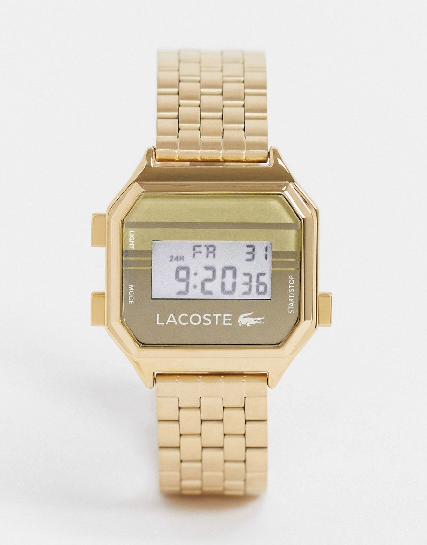 Lacoste – Guldfärgad digital klocka i unisex-modell 2020138