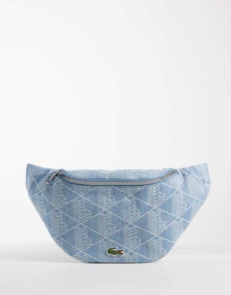 Lacoste – Gürteltasche in Blau mit Monogramm-Muster - view 1