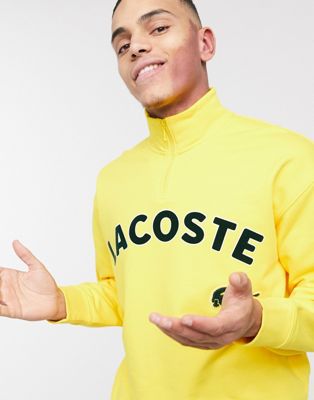 lacoste yellow sweatshirt