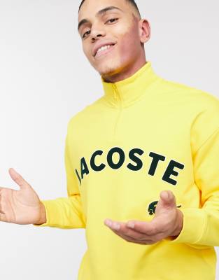 lacoste half zip sweat