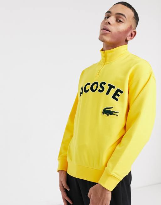 Sweat lacoste jaune homme new arrivals