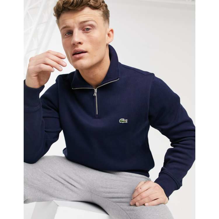 Lacoste pique 2025 half zip sweatshirt