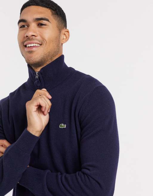 Polo lacoste col clearance zippé