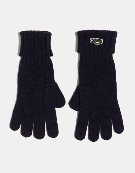 Lacoste - Handschoenen met logo in marineblauw - view 1