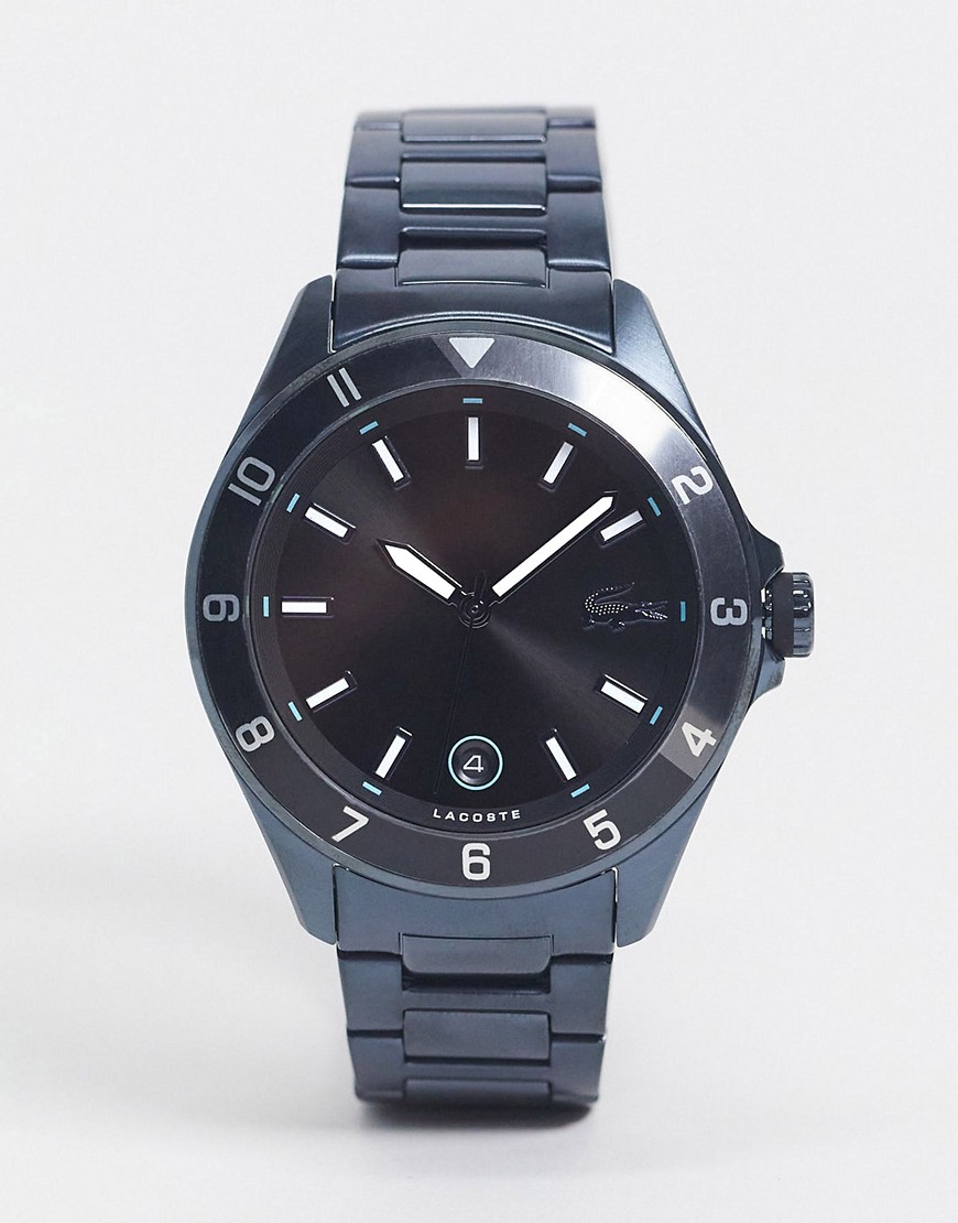 Lacoste - Herenhorloge met schakelband in marineblauw