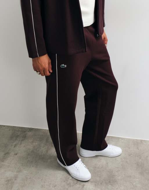 Lacoste - Heritage - Pantalon de jogging de tennis avec passepoil - Bordeaux, 3 de 5