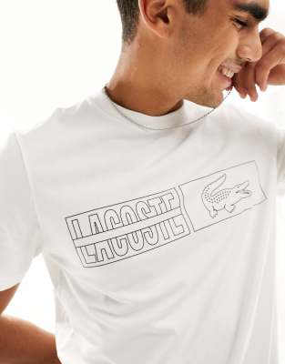 Lacoste T-shirt manica corta con cotone celeste carta da zucchero