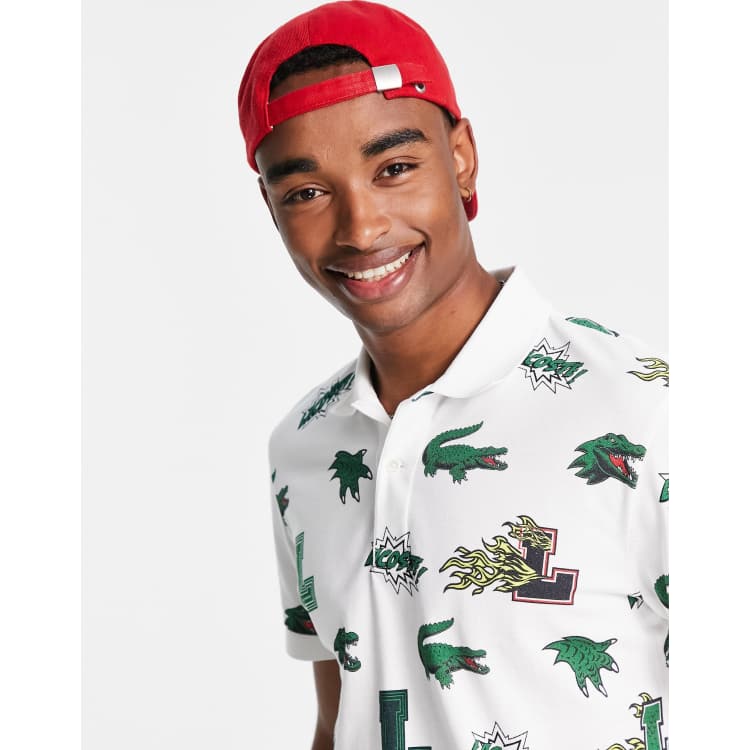 Lacoste Holiday all over print polo shirt in | ASOS