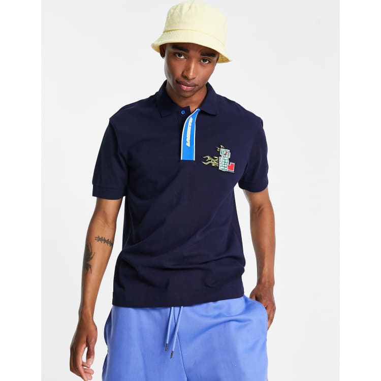 Navy lacoste shop polo shirt