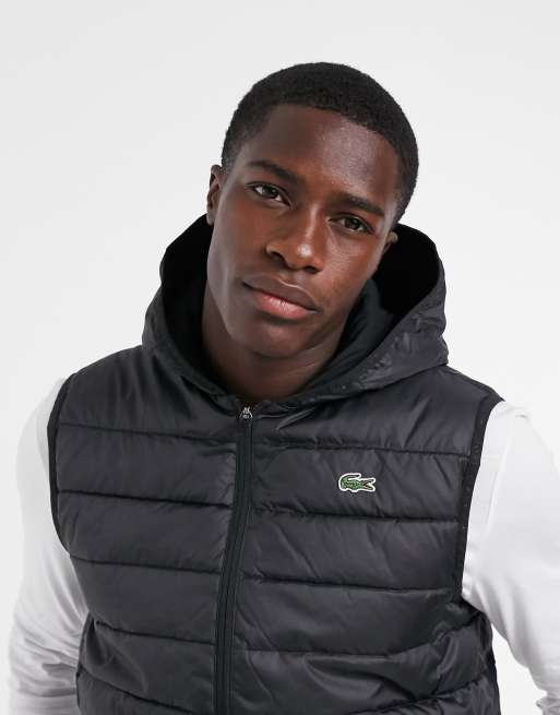 Gilet discount noir lacoste