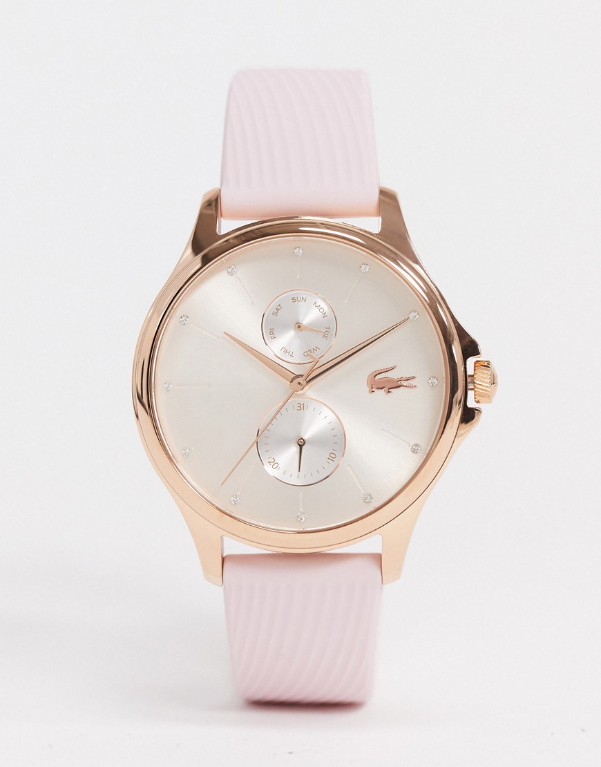 Lacoste - Horloge met siliconen bandje in roze