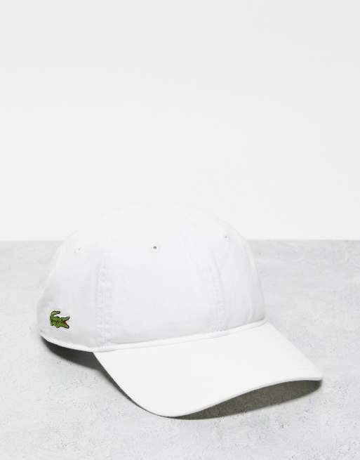 konstant Australien bad Lacoste - Hvid kasket med logo | ASOS