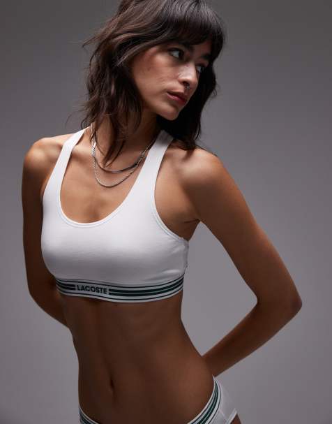 Lacoste - Hvid sports-BH i jersey - view 1