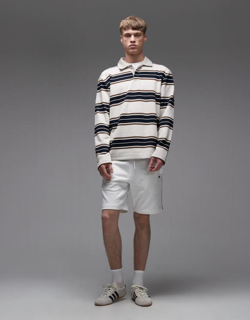 Lacoste - Hvide jerseyshorts med logobånd, 2 af 5
