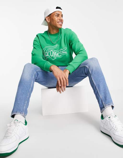 Pull discount vert lacoste