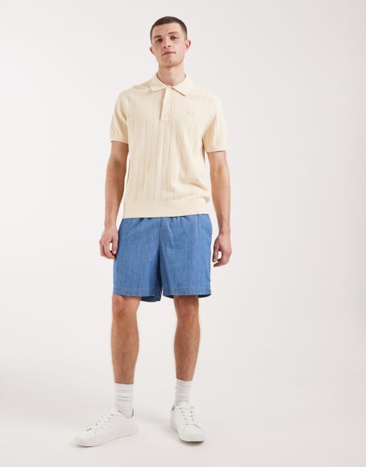 Lacoste – Jasnoniebieskie szorty z tkaniny chambray, 2 z 5