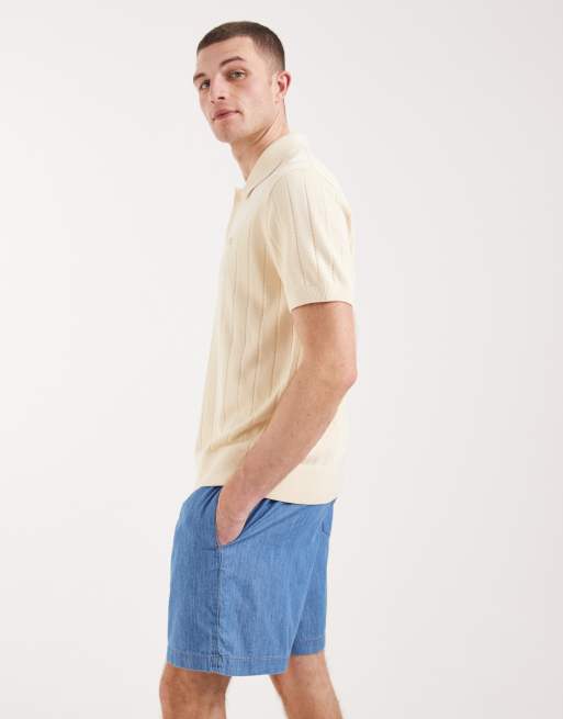 Lacoste – Jasnoniebieskie szorty z tkaniny chambray, 3 z 5