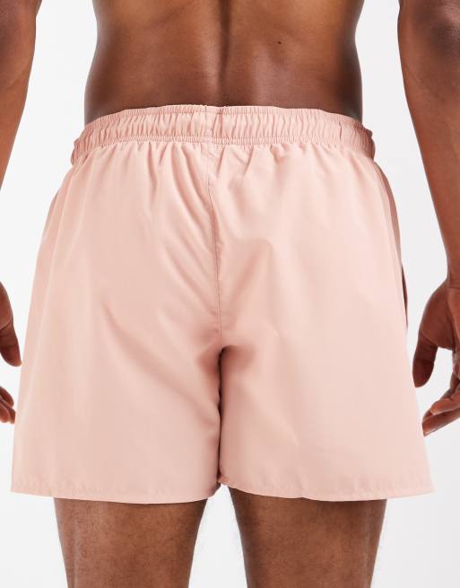 Lacoste – Jasnoróżowe klasyczne szorty kąpielowe z logo , 4 z 5