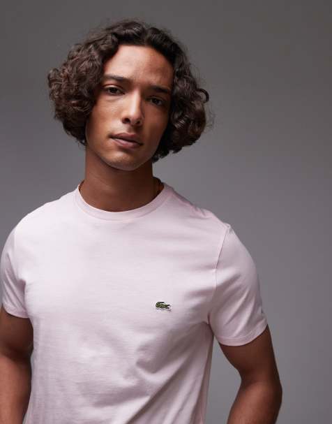 Lacoste pima cotton t-shirt in light pink