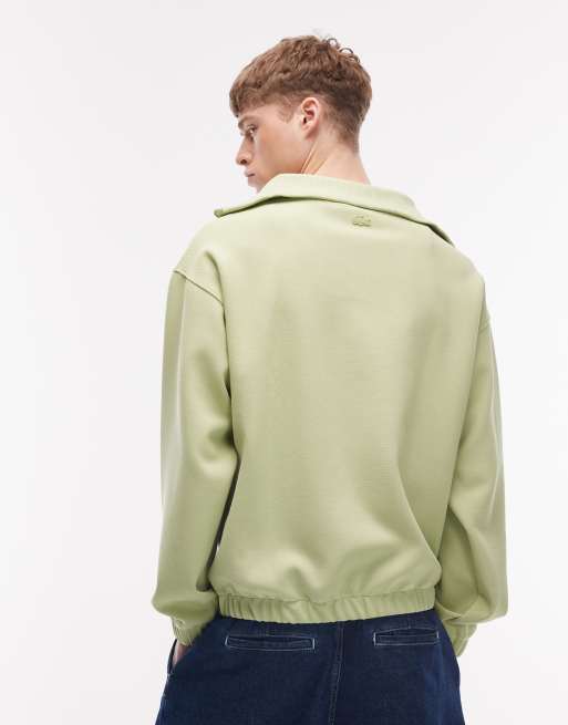 Lacoste – Jasnozielona bluza z zamkiem pod szyją i logo Diamond, 3 z 5