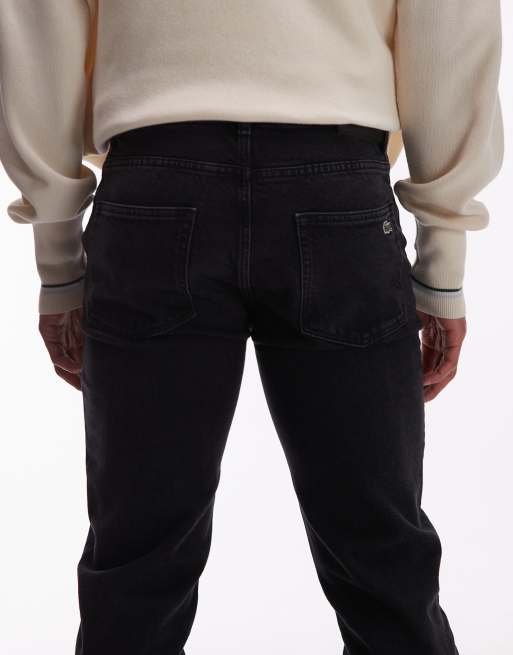 Lacoste - Jeans met smalle pijpen in zwart, 5 van 5
