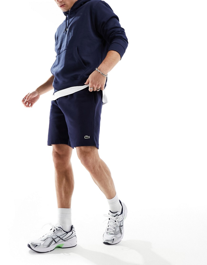 Lacoste jersey logo shorts in navy-Blue