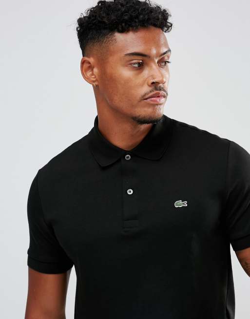 Lacoste Jersey Pima Polo Shirt In Black ASOS