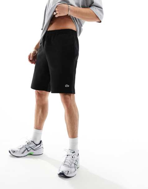 Lacoste - Jersey short met logo in zwart - view 1