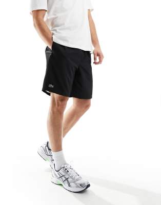 Lacoste jersey sports short in black - ASOS Price Checker