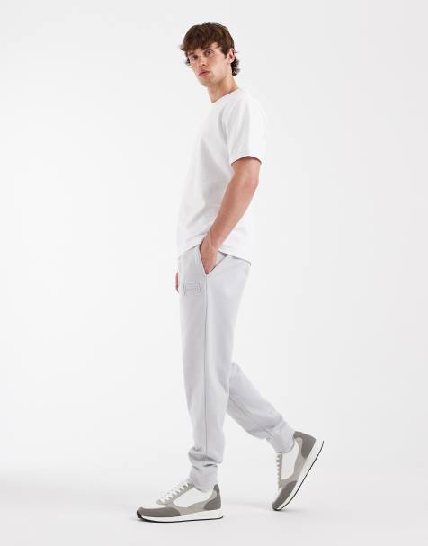 Lacoste - Joggers gris claro de corte slim de punto liso - view 1