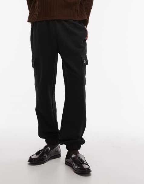 Lacoste joggers in black with cargo pockets - view 1