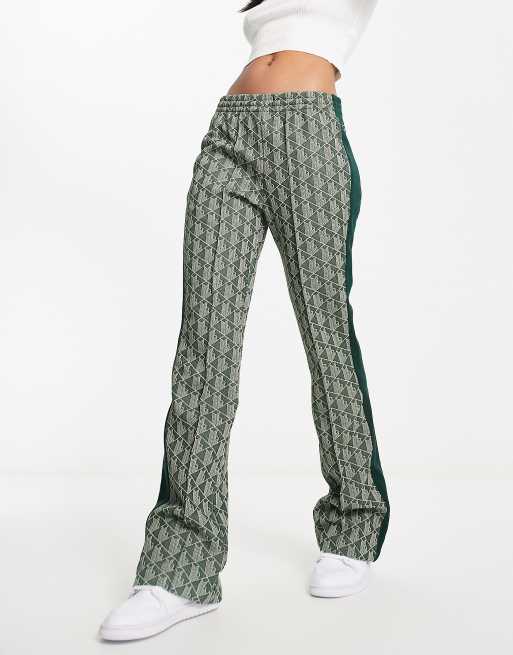 Lacoste - Joggingbroek van jacquard met rechte pijpen in groen, deel van co-ord set, 4 van 4