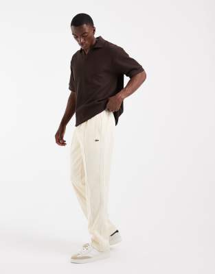 Jogginghose in Beige mit weitem Bein-Neutral Neutral M