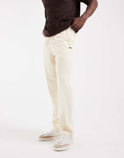 Lacoste – Jogginghose in Beige mit weitem Bein, 2 von 5