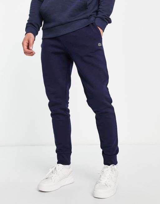 Lacoste - Katoenen joggingbroek in marineblauw