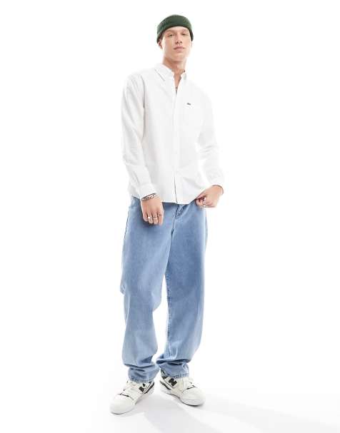 Lacoste - Klassiek oxford overhemd met lange mouwen in wit - view 1