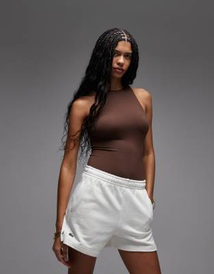 Klassische Jersey-Shorts in Weiß mit Logo Weiß 41-43