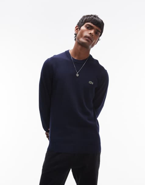 Lacoste knit jumper in navy - view 1