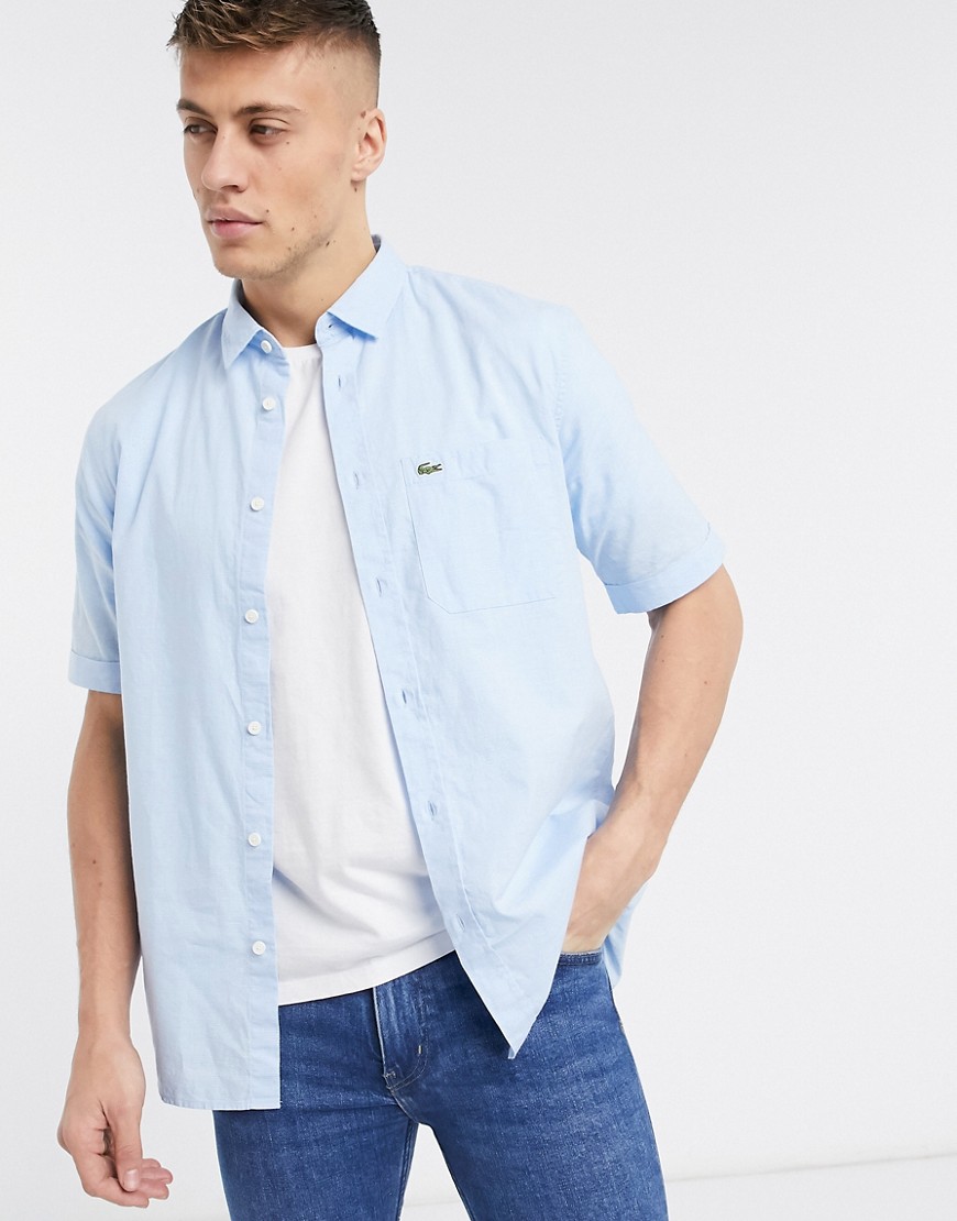 Lacoste – Kortärmad skjorta-Blå