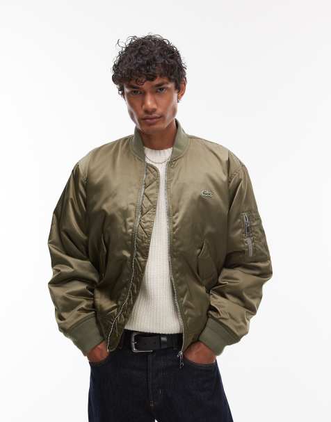 Lacoste – Kurtka bomberka w kolorze khaki - view 1
