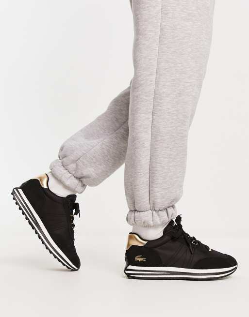 basket lacoste noir femme