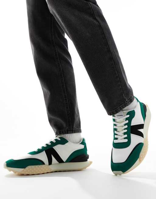 Lacoste l-spin deluxe sneakers in white green