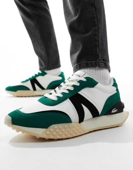 Lacoste l-spin deluxe sneakers in white green | ASOS