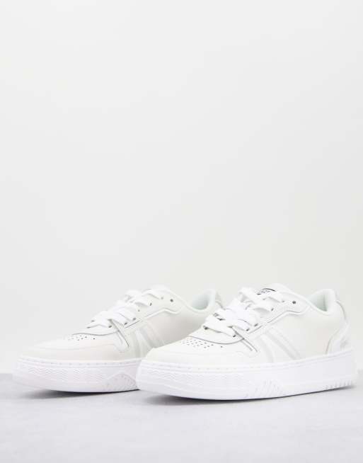 Lacoste L001 0321 vintage-inspired lace up sneakers in white