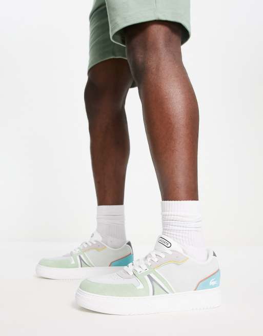 Lacoste - L001 - Chunky sneakers in pelle multicolore pastello