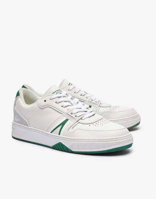 Lacoste shoes white and green sale