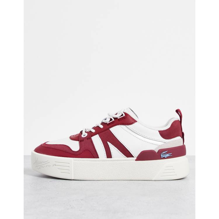 Maroon lacoste shop shoes